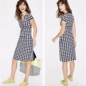 Boden Black and White Midi Dress